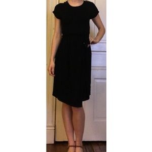 Gap Relaxed Fit Midi Shirt Dress - Black